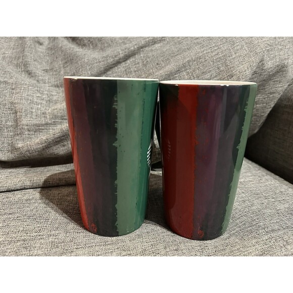Starbucks 16 Oz Red Green Coffee Mugs 2021 Cup Mermaid Siren Logo - Picture 4 of 6